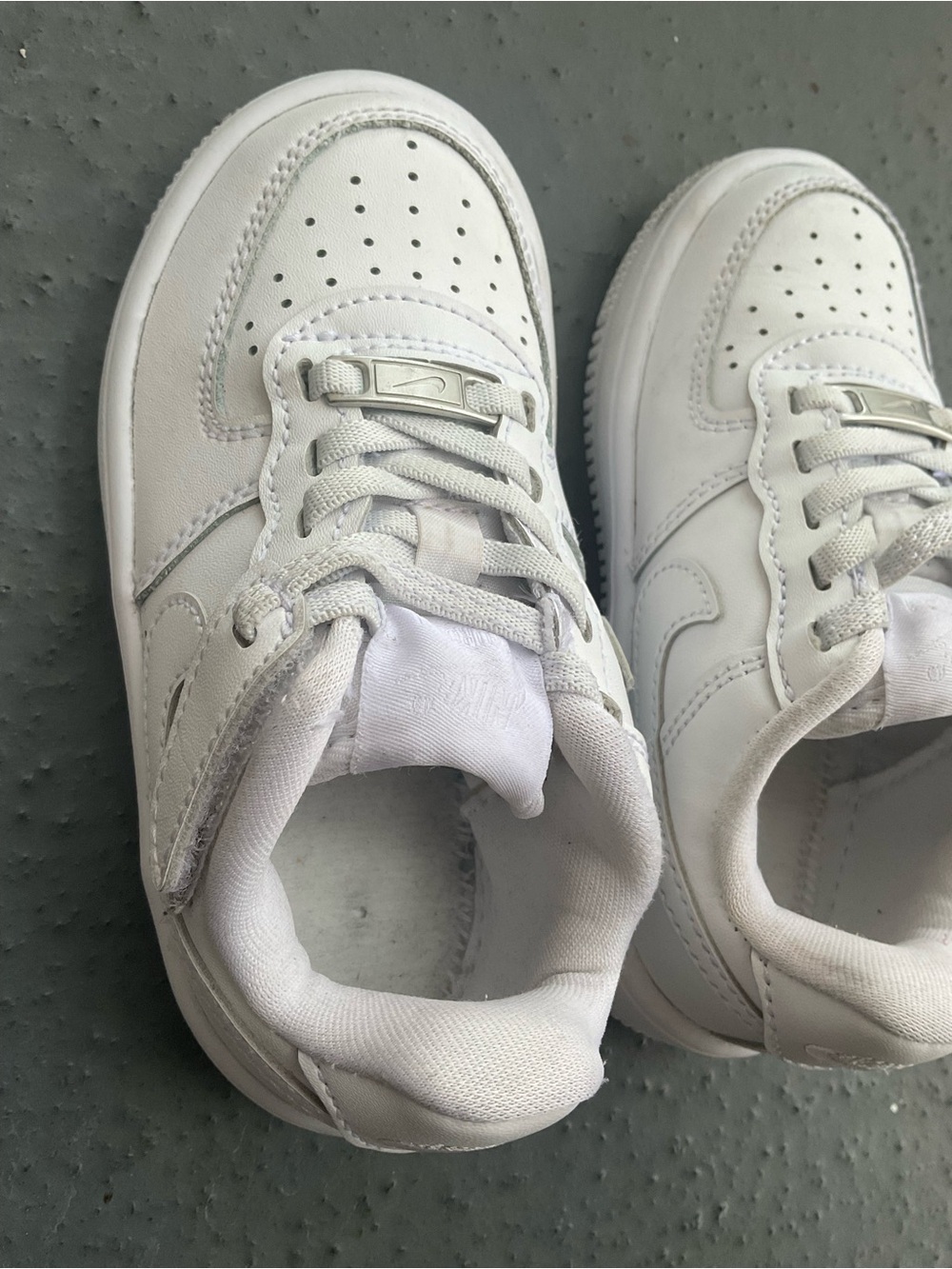 Nike Air Force 1 Low Lace WHITE/WHITE size 9C - Picture 3 of 9